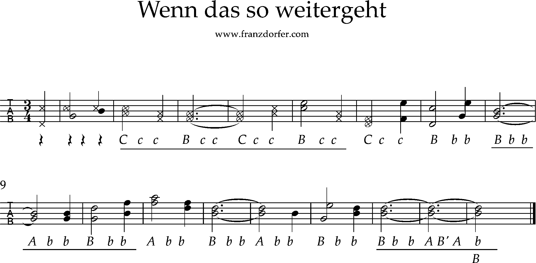 steirische lernen, Griffschrift- wenn das so weitergeht